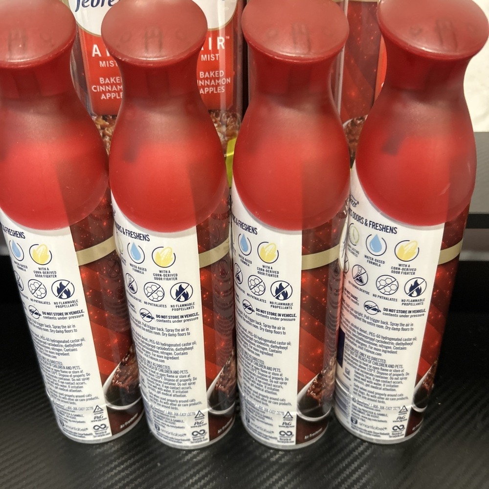 Febreze Baked Cinnamon Apples Air Mist Freshener Spray 8.8 oz Lot Of 4 - Picture 2 of 2